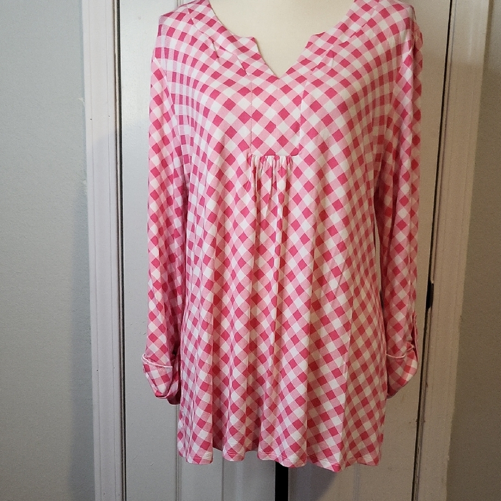 Ruby Rd Checked Tunic NWT - image 1